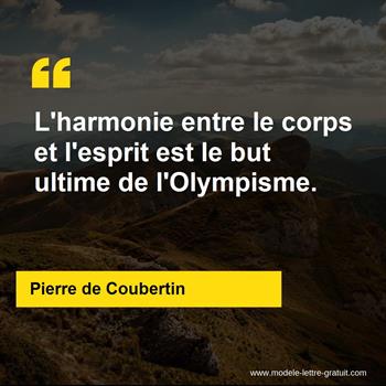 Citation Pierre de Coubertin