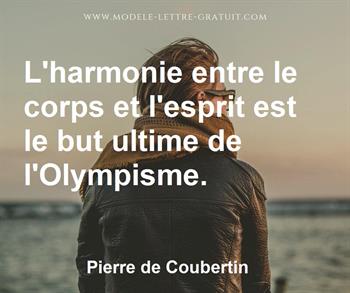 Citation de Pierre de Coubertin