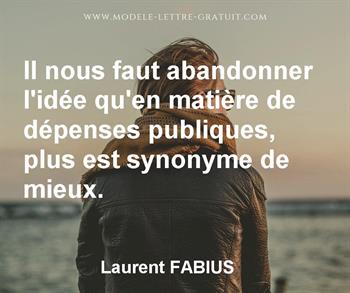 Citation de Laurent FABIUS