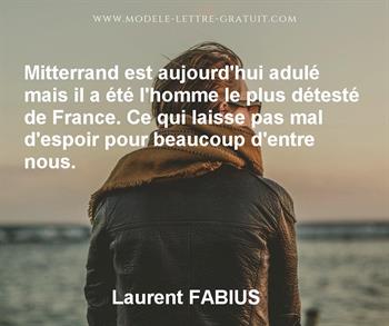 Citation de Laurent FABIUS