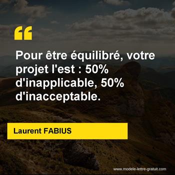 Citation de Laurent FABIUS