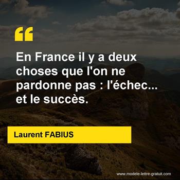 Citation de Laurent FABIUS