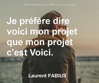 Citation de Laurent FABIUS