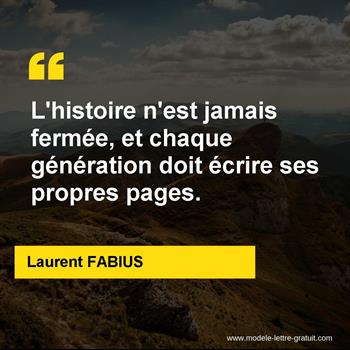 Citation de Laurent FABIUS