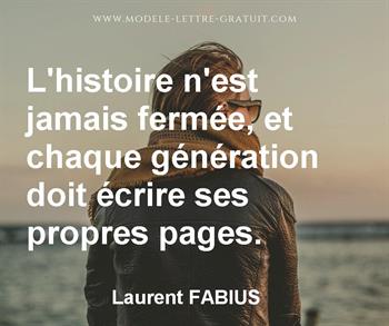 Citation de Laurent FABIUS