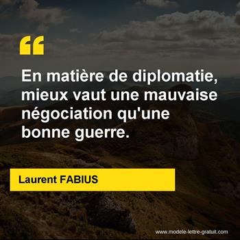 Citation de Laurent FABIUS