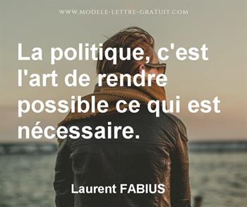 Citation de Laurent FABIUS