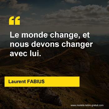 Citation de Laurent FABIUS