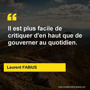 Citations Laurent FABIUS