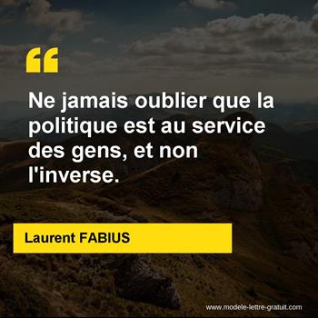 Citation de Laurent FABIUS