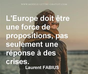 Citation de Laurent FABIUS