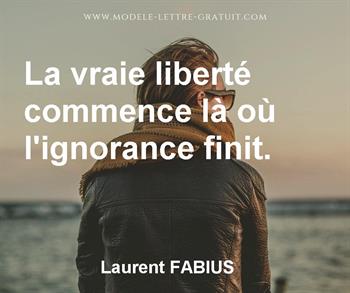 Citation de Laurent FABIUS