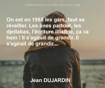 Citation de Jean DUJARDIN