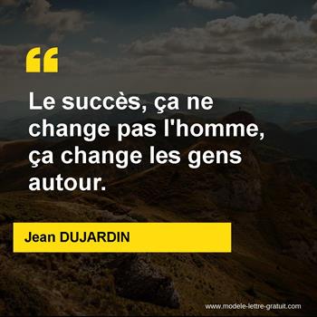 Citation de Jean DUJARDIN