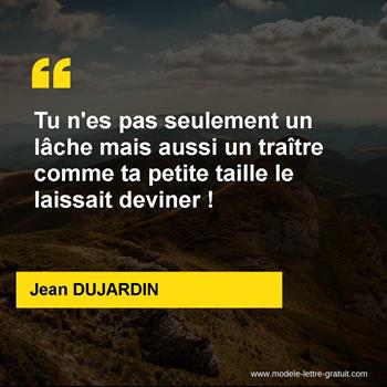 Citation de Jean DUJARDIN