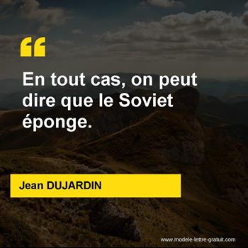 Citation de Jean DUJARDIN