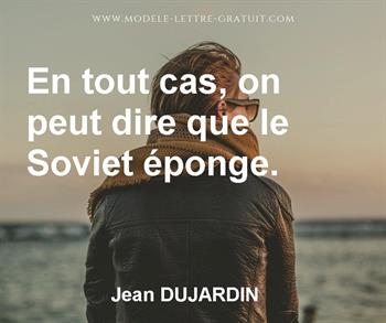 Citation de Jean DUJARDIN