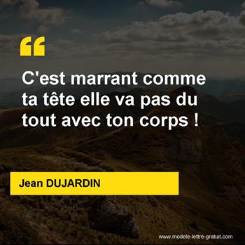 Citation de Jean DUJARDIN