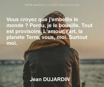 Citation de Jean DUJARDIN