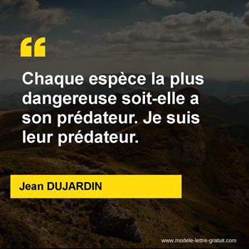 Citation de Jean DUJARDIN