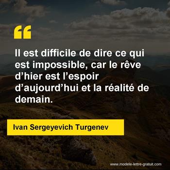 Citation de Ivan Sergeyevich Turgenev