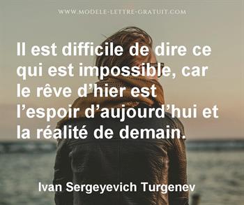 Citation de Ivan Sergeyevich Turgenev