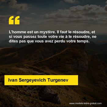 Citation de Ivan Sergeyevich Turgenev