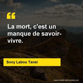 Citation de Sony Labou Tansi