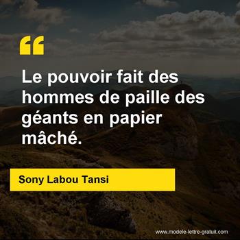 Citation de Sony Labou Tansi