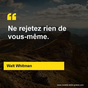 Citation de Walt Whitman