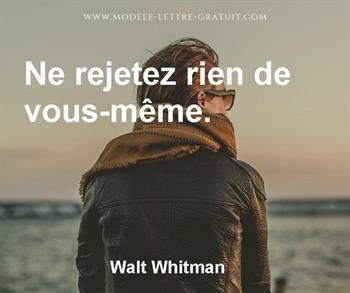 Citation de Walt Whitman