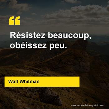 Citation de Walt Whitman