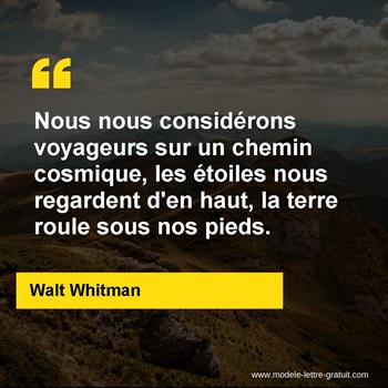 Citation de Walt Whitman