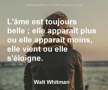 Citation de Walt Whitman