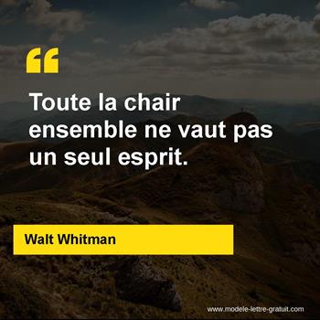 Citation de Walt Whitman