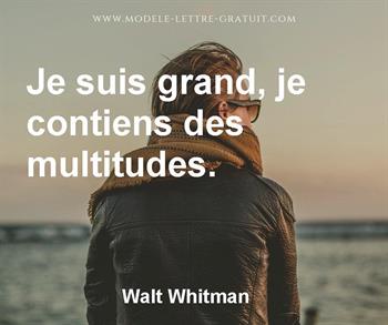 Citation de Walt Whitman