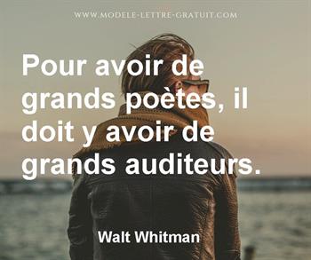 Citation de Walt Whitman