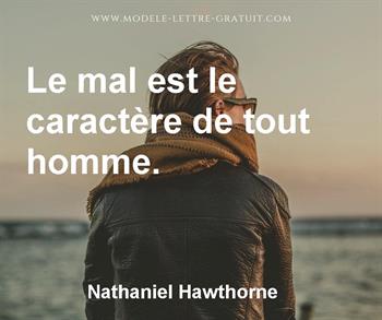 Citation de Nathaniel Hawthorne