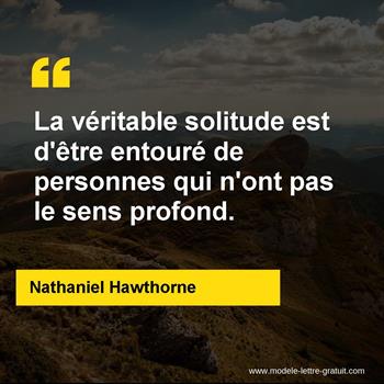 Citation de Nathaniel Hawthorne