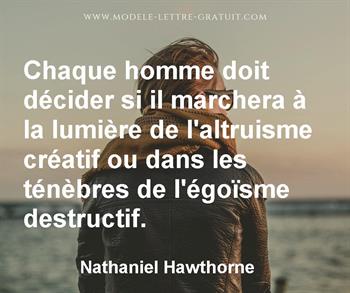 Citation de Nathaniel Hawthorne