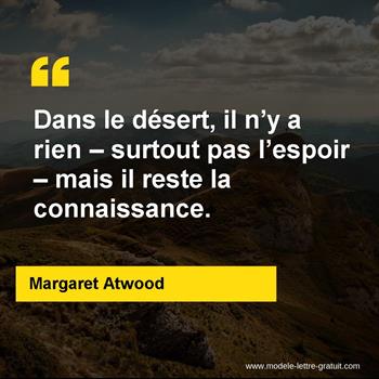 Citation de Margaret Atwood