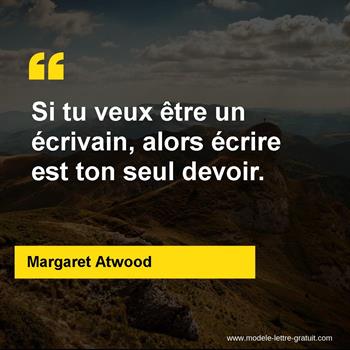 Citation de Margaret Atwood