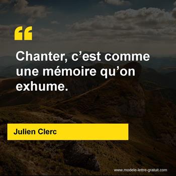 Citation de Julien Clerc