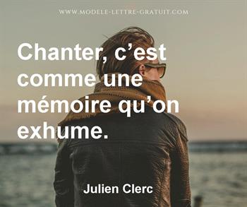 Citation de Julien Clerc