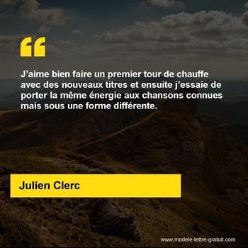 Citation de Julien Clerc