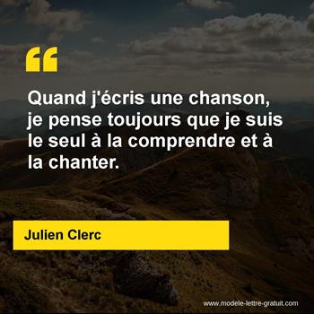 Citation de Julien Clerc