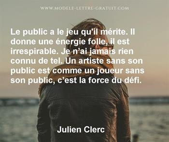 Citation de Julien Clerc