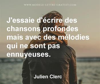 Citation de Julien Clerc