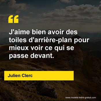 Citation de Julien Clerc