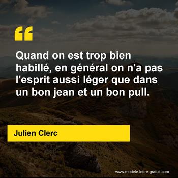 Citation de Julien Clerc